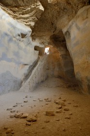 Israel, désert du Neguev, forteresse de Massada, classée Patrimoine Mondial de l'UNESCO, la Citerne Hérodienne (40 av JC) au sud du plateau