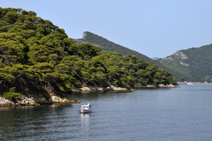 Croatie, Dalmatie, cote dalmate, Ile de Sipan, mouillage de Uvala Veliki Jakljan