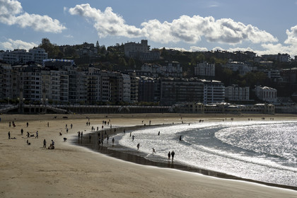 Espagne, province du Guipuscoa (Gipuzkoa), Saint-Sébastien (Donostia),  la plage de la Concha