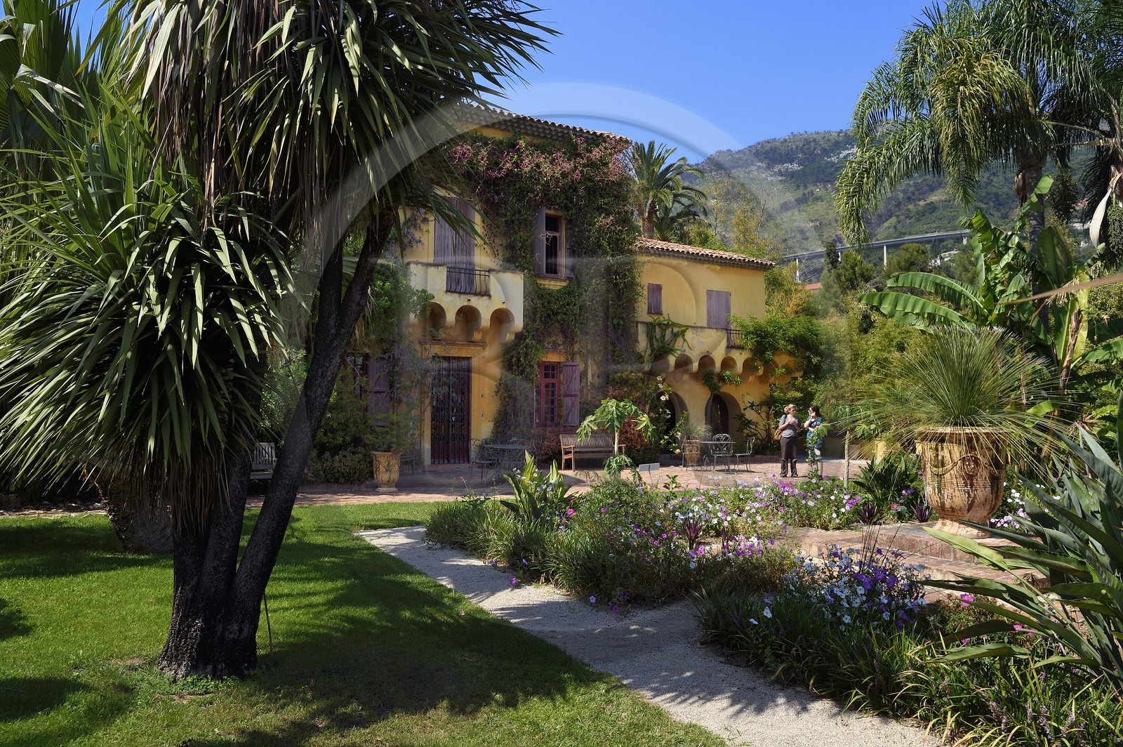France, Alpes-Maritimes (06), Menton, villa du Jardin botanique exotique du Val Rahmeh