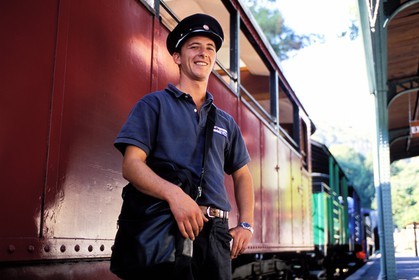 France, Gard (30), le petit train d' Anduze (train à vapeur)