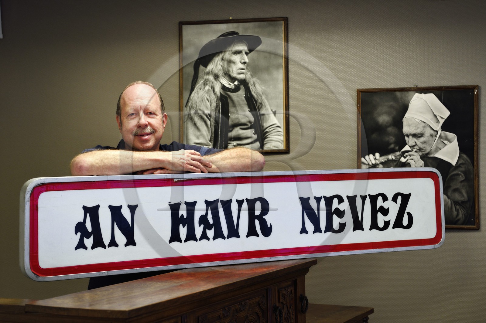 France, Seine-Maritime (76), Le Havre (An Havr Nevez en breton), quartier Saint-François dit quartier Breton, Daniel Lemesle de l'association des Bretons du Havre