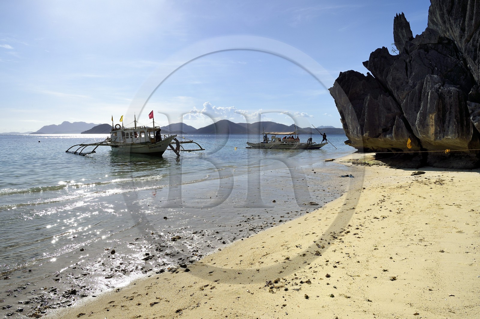 Philippines, Calamian Islands dans le nord de Palawan, Coron Island Natural Biotic Area, Banul Beach