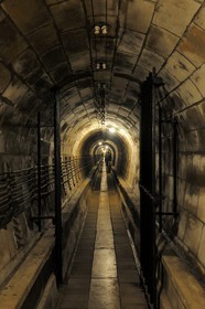 France, Bas-Rhin (67), le Fort de Mutzig, une galerie ovoïde de la Feste