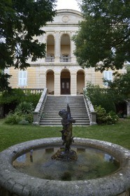 France, Haute-Corse (2B), Cap Corse, Sisco, la villa Saint-Pierre (Palazzi ou Maison d'Americain) dont le premier propriétaire fit fortune les mines d’or au Vénézuela