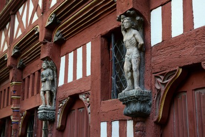 France, Ille-et-Vilaine (35), Rennes, maison à pans de bois  Ti-Koz rue Saint-Guillaume