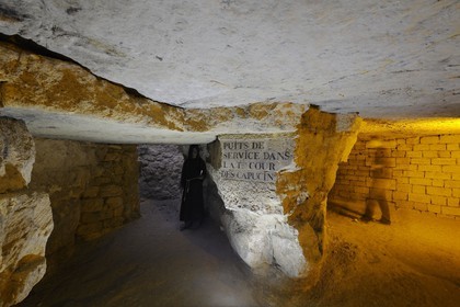 France, Paris (75), la carrière des Capucins sous l'hopital Cochin, nom des anciennes rues en surface