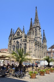 France, Haut-Rhin (68), Mulhouse, place de la Réunion, le temple Saint-Etienne