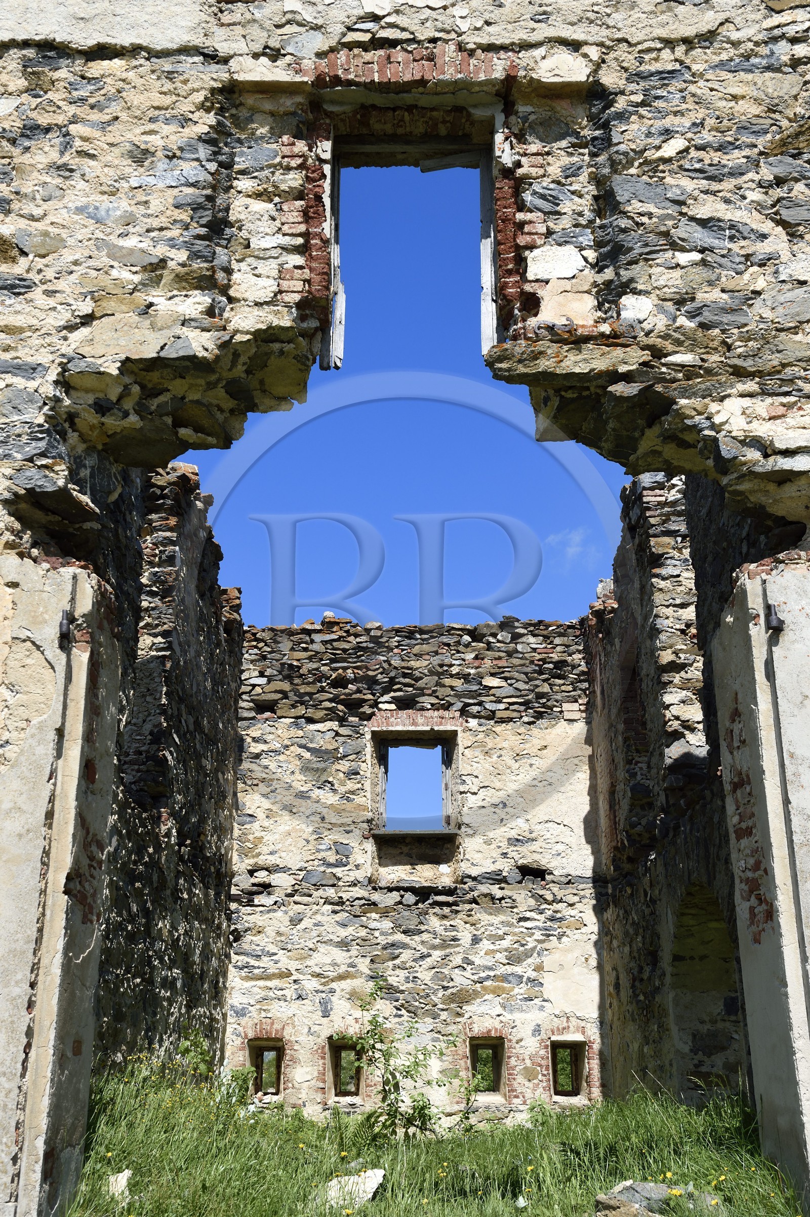 France, Alpes-Maritimes (06), le casernement du Fort Central au Col de Tende (1871m), fortifications construites par les Italiens en 1881