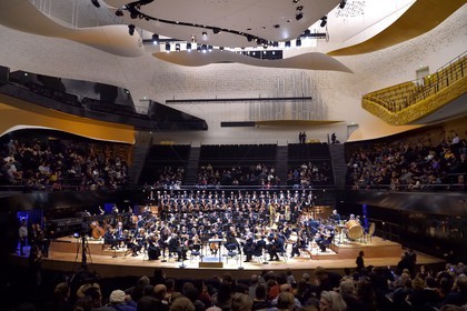 France, Paris (75), Le Philarmonie de Paris de l'architecte Jean Nouvel