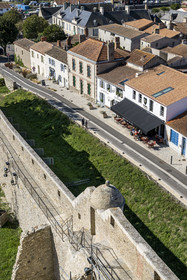 France, Vendée (85), Ile de Noirmoutier, Noirmoutier-en-l'Ile, les remparts du chateau médiéval