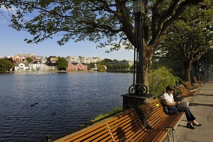 Norvège, Rogaland, Stavanger, autour du lac Breiavatnet