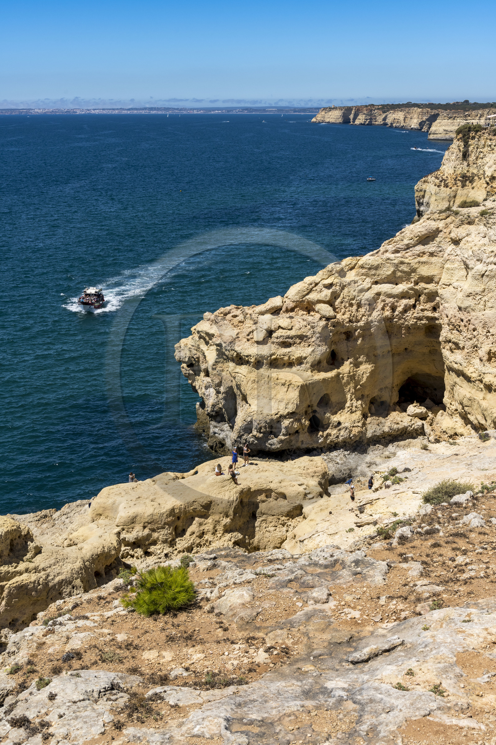 Portugal, Algarve, Carvoeiro, le chemin des falaises d'Algar Seco