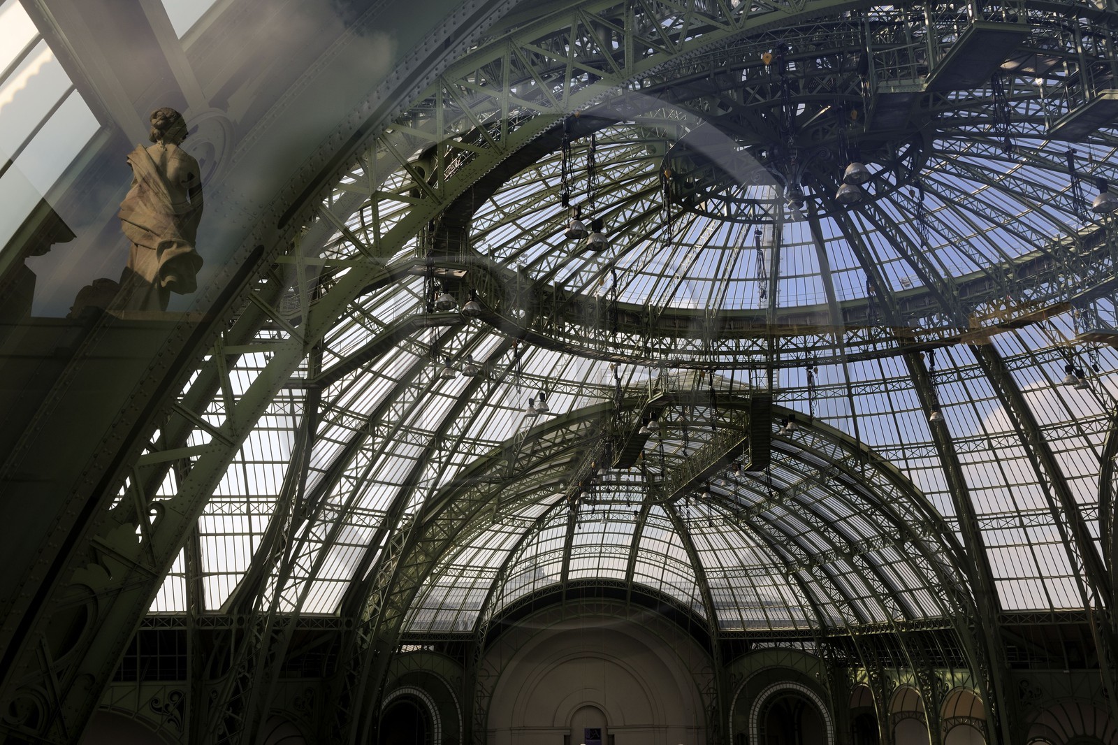 France, Paris (75), le Grand Palais, la coupole vitrée