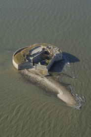 France, Charente-Maritime (17), Fort Enet au large de l'Ile d'Aix (vue aérienne)