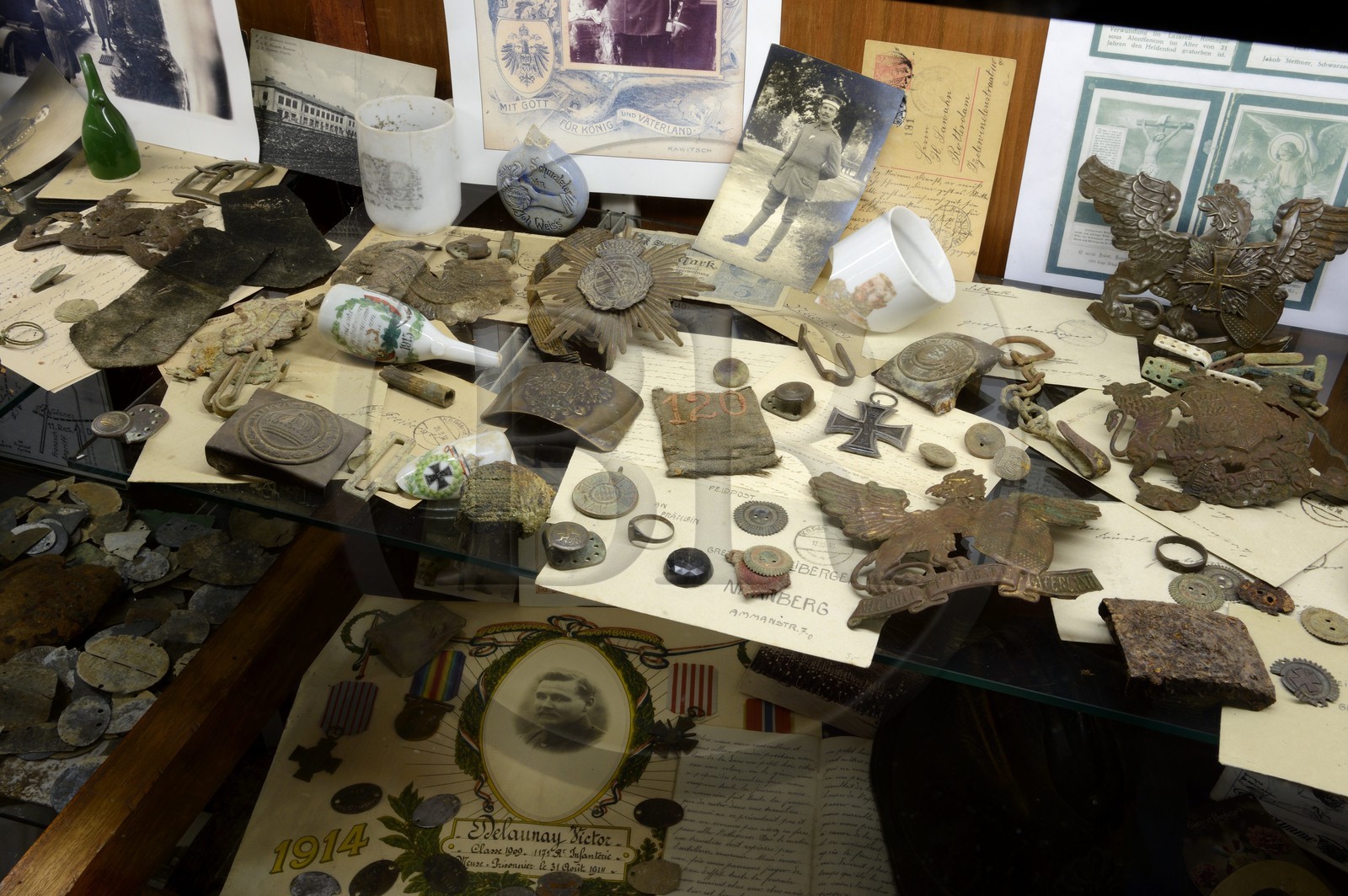France, Meuse (55), Romagne-sous-Montfaucon, le musée informel appelé Romagne ‘14-’18 sur la vie quotidienne du soldat de la Grande Guerre créé par Jean-Paul de Vries