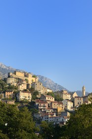France, Haute-Corse (2B), Corte, la citadelle du XVe siècle domine la vieille ville