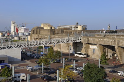 France, Loire-Atlantique (44), port de Saint-Nazaire, ancienne base sous-marine