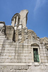 France, Alpes-Maritimes (06), La Turbie, Trophée d'Auguste ou Trophée des Alpes, monument romain édifié en l'an 6 avant J.-C.