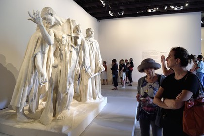 France, Paris (75), Grand Palais, exposition du centenaire (de la mort) d'Auguste Rodin, platre des Bourgeois de Calais