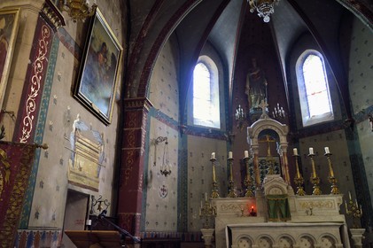 France, Var (83), Dracénie, Comps-sur-Artuby, représentation de l'arche d'alliance dans l'église Sainte Philomène