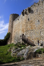 France, Aude (11), château du village cathare de Villerouge-Termenès au cœur des Corbières