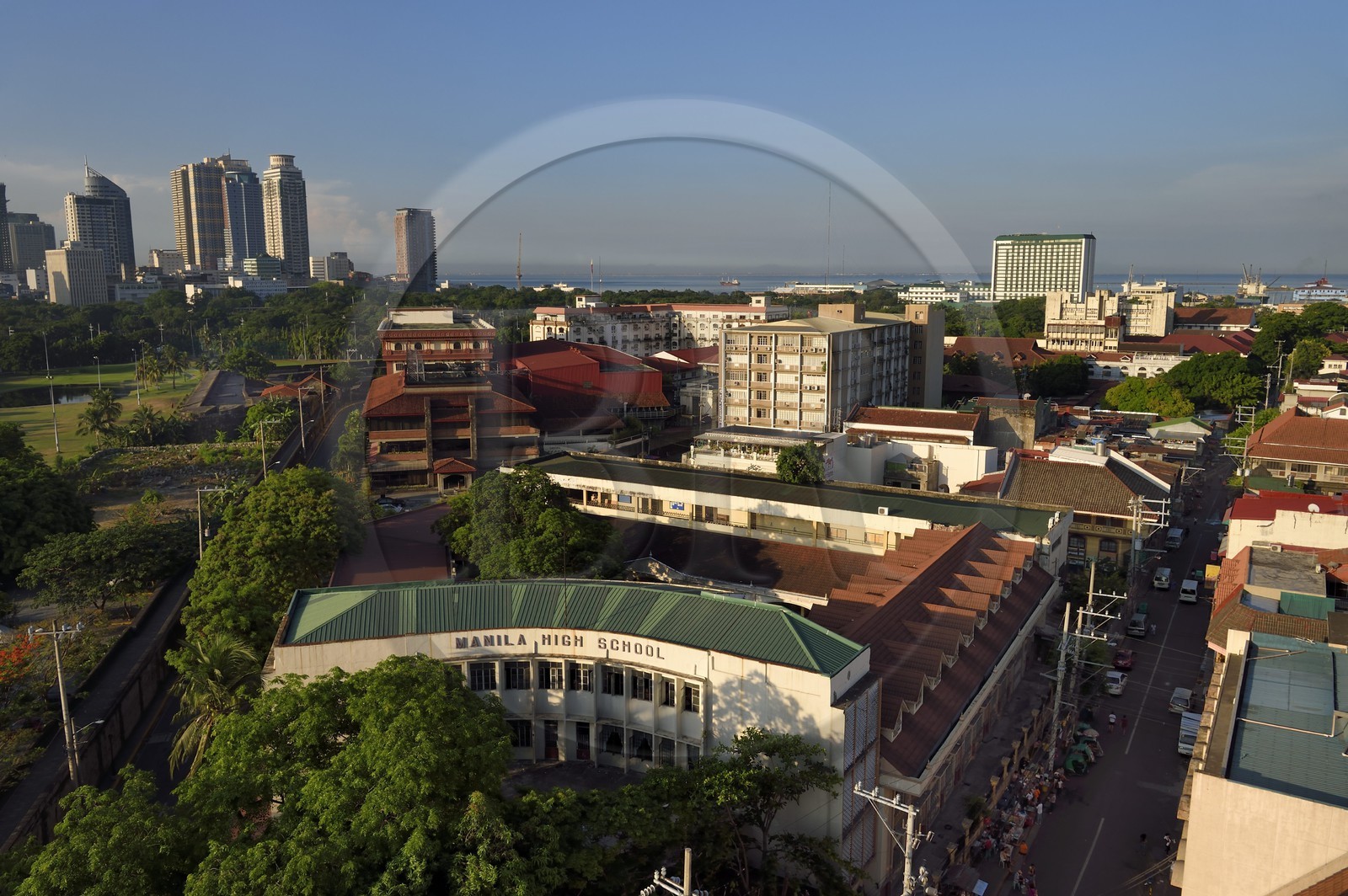 Philippines, Ile de Luzon, Manille, quartier historique d'Intramuros et les remparts de la vieille ville