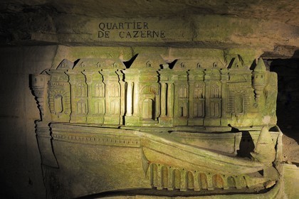 France, Paris (75), les catacombes, sculpture de Port-Mahon
