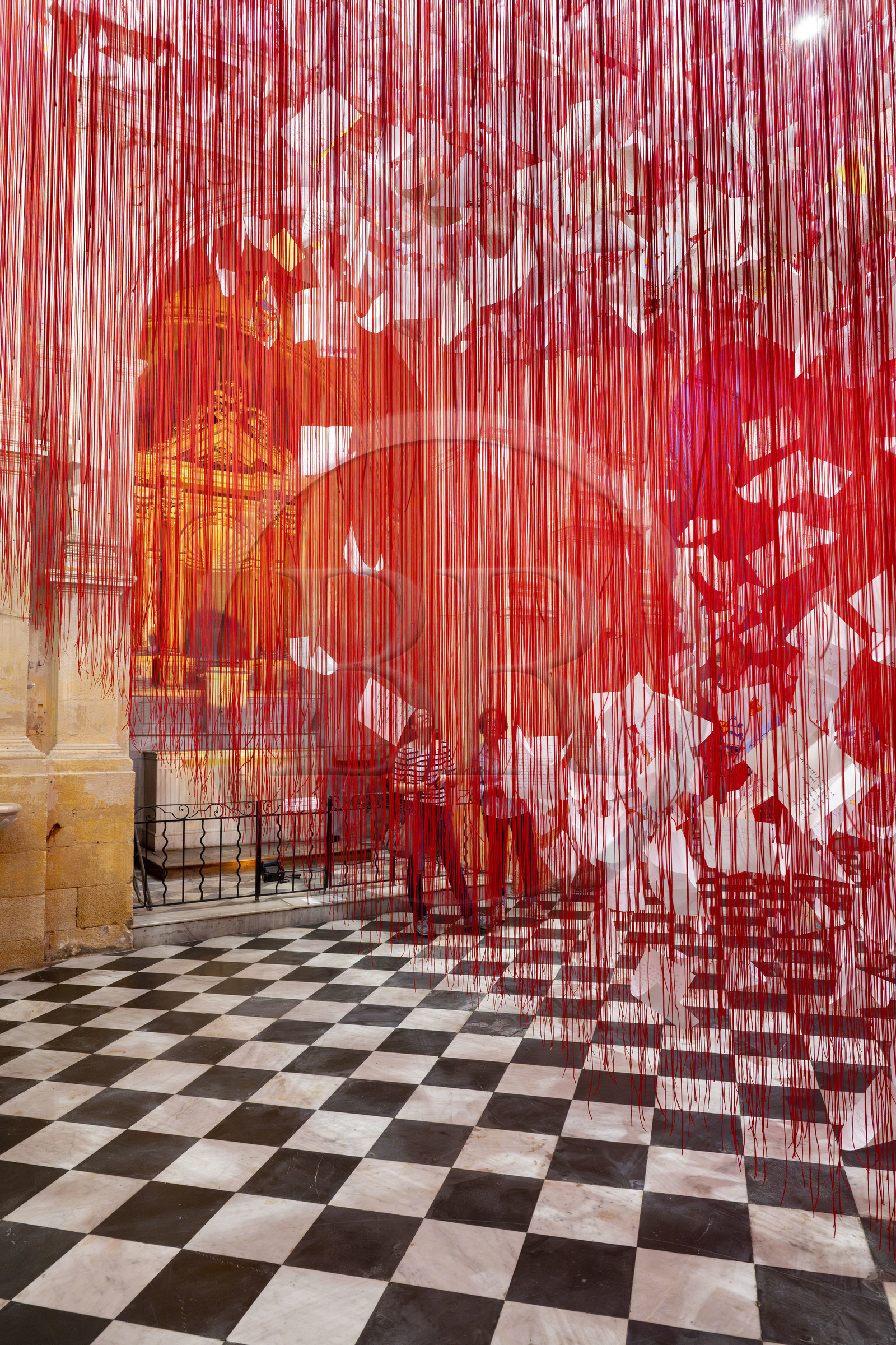 France, Bouches-du-Rhône (13), Aix en Provence, Chapelle de la Visitation, exposition de l'artiste japonaise Chiharu Shiota - Beyond Consciousness