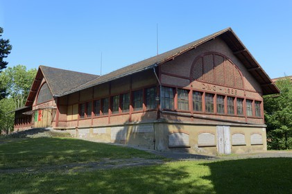 France, Haut-Rhin (68), Mulhouse, batiments partiellement abandonnés de l'entreprise textile DMC (Dollfus-Mieg et Compagnie), ancien réfectoire