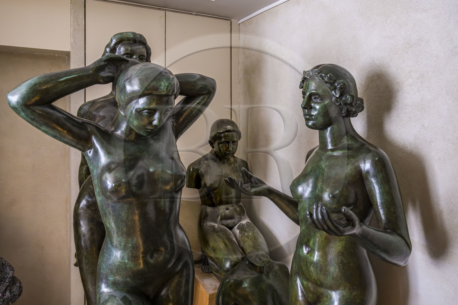 France, Paris (75), Musée Maillol, sculpture d'Aristide Maillol de la collection permanente provisoirement stockées