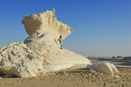 Egypte, désert libyque, le Désert Blanc au nord de Farafra