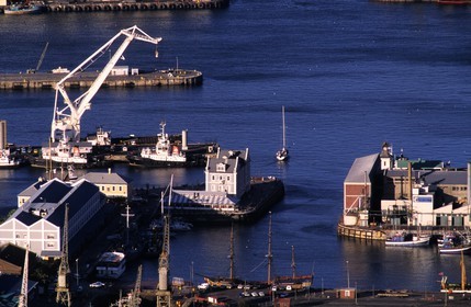 Afrique du Sud, péninsule du Cap, le port de Cape Town