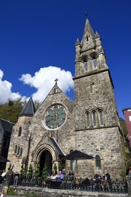 Royaume-Uni, Ecosse, Highland, Hébrides intérieures, Ile de Mull, ancienne eglise de Tobermory transformée en café