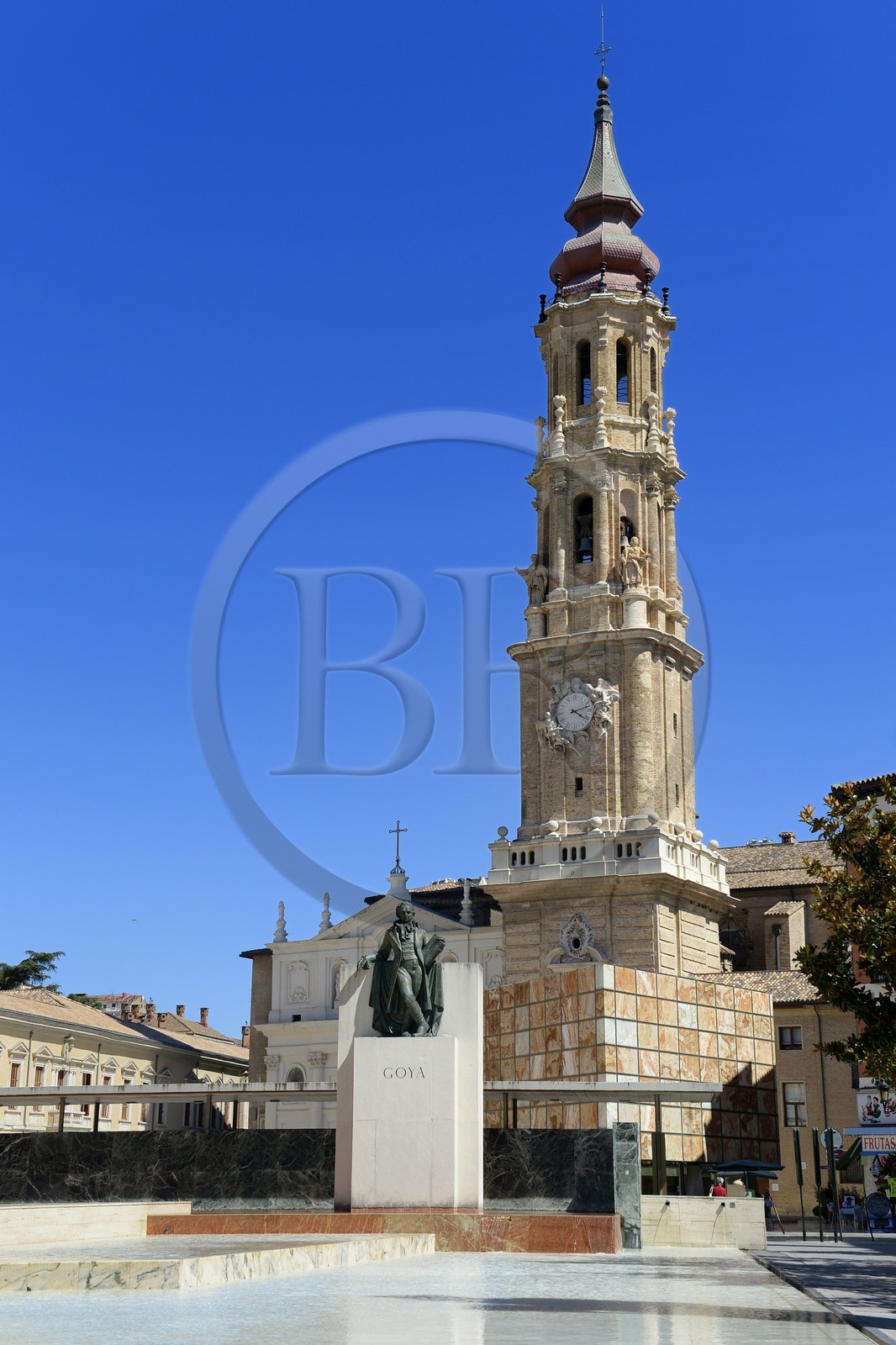 Espagne, Aragon, Saragosse, Plaza del Pilar, la cathédrale San Salvador, La Seo