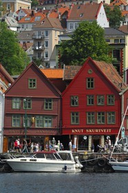 Norvège, Hordaland, Bergen, les quais de la vieille ville allemande de Bryggen, classé Patrimoine Mondial de l' UNESCO