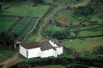 Espagne, Estrémadure, Montanchez, Petite ferme