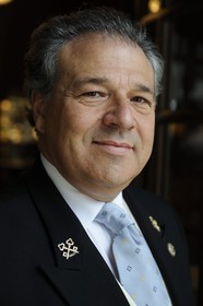 France, Calvados (14), Pays d'Auge, Deauville, l'Hôtel Normandy (groupe Barrière), le concierge Gérard Feuillie