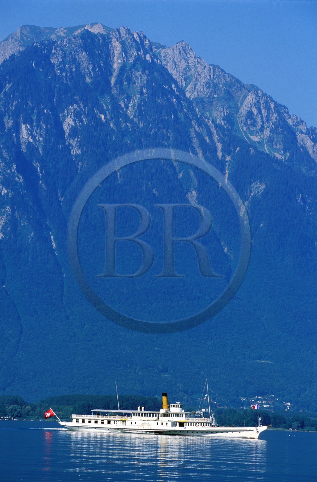 France, Haute-Savoie (74), bateaux à aube Italie sur le lac Léman