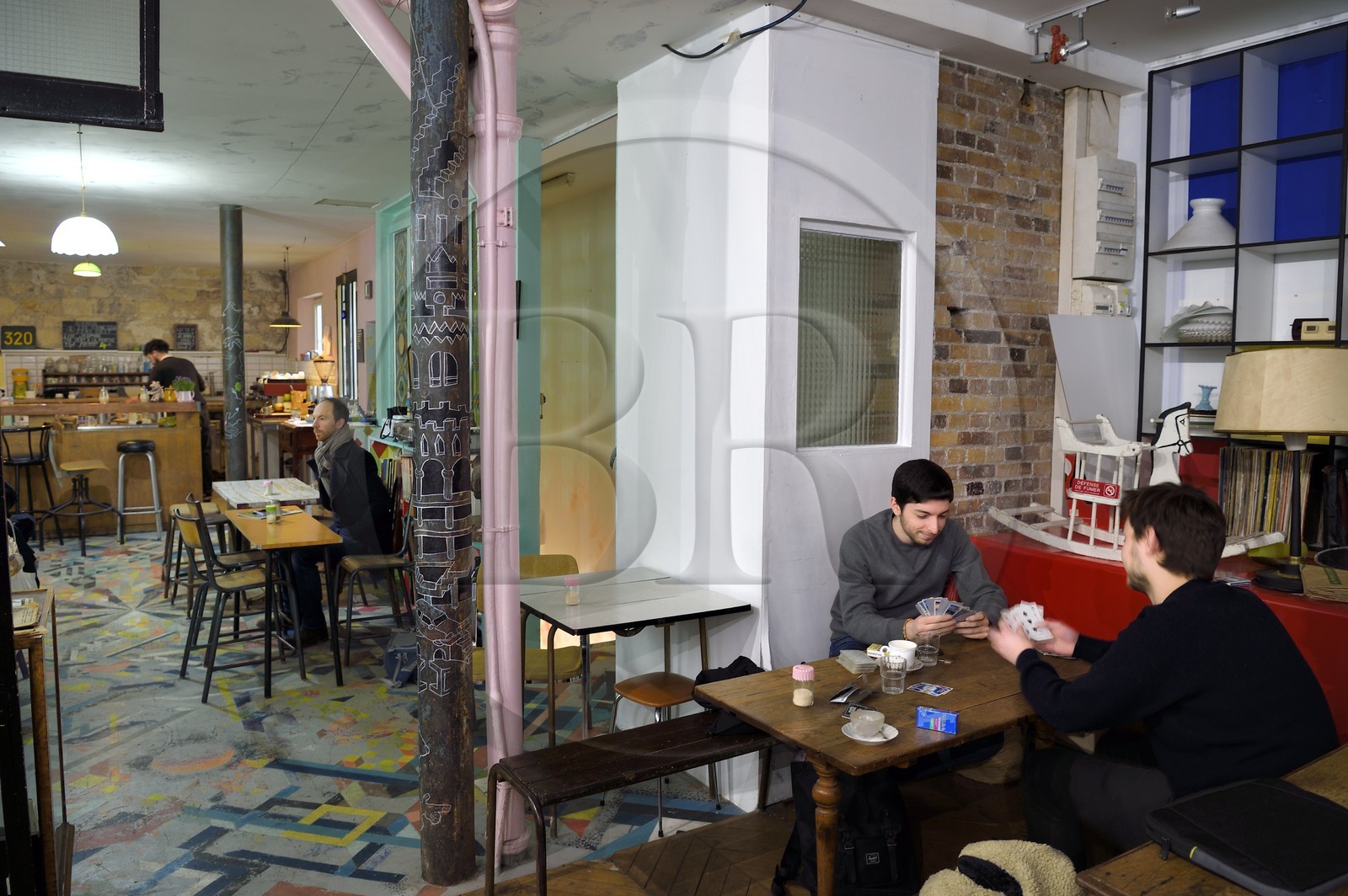 France, Paris (75), le Café Curieux, café alternatif rue Scipion