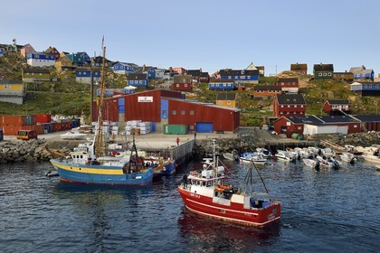 Groenland, cote ouest, baie de Baffin, le port d'Upernavik