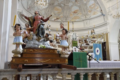 France, Corse-du-Sud (2A), Bonifacio, Ville Haute, l'église Saint Marie majeure