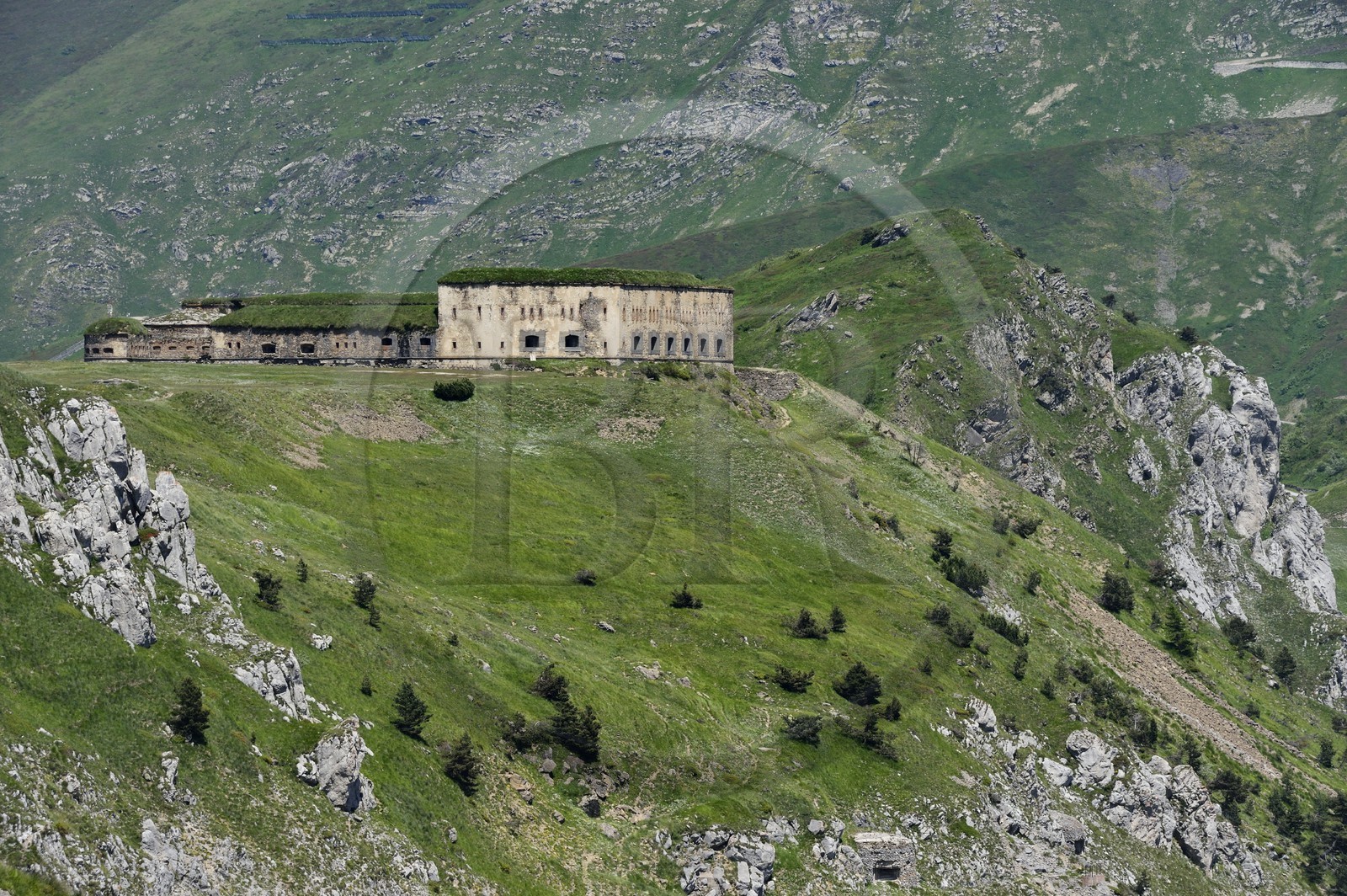France, Alpes-Maritimes (06), le Fort Central au Col de Tende (1871m), fortifications construites par les Italiens en 1881