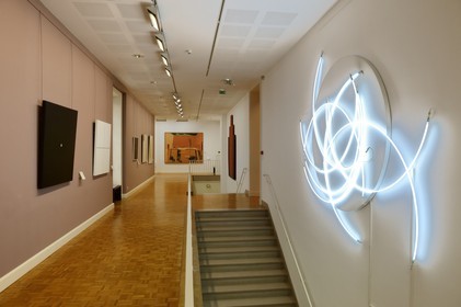 France, Ille-et-Vilaine (35), Rennes, musée des beaux-arts (MBAR), néons de François Morellet