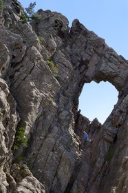 France, Corse-du-Sud (2A), Alta Rocca, Bavella, lieu dit du Trou de la Bombe appelé localement Tafonu di U Cumpuleddu (trou de l’enclos du berger)