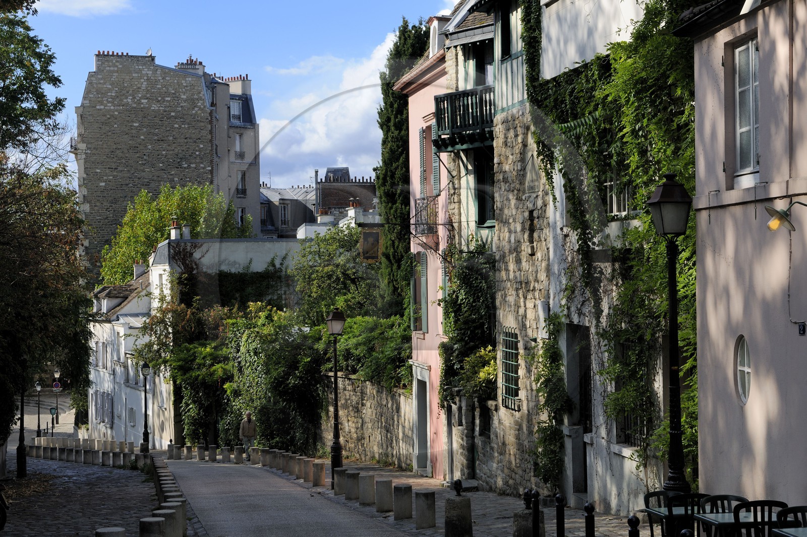 France, Paris (75), la Butte Montmartre, rue de l'abreuvoir