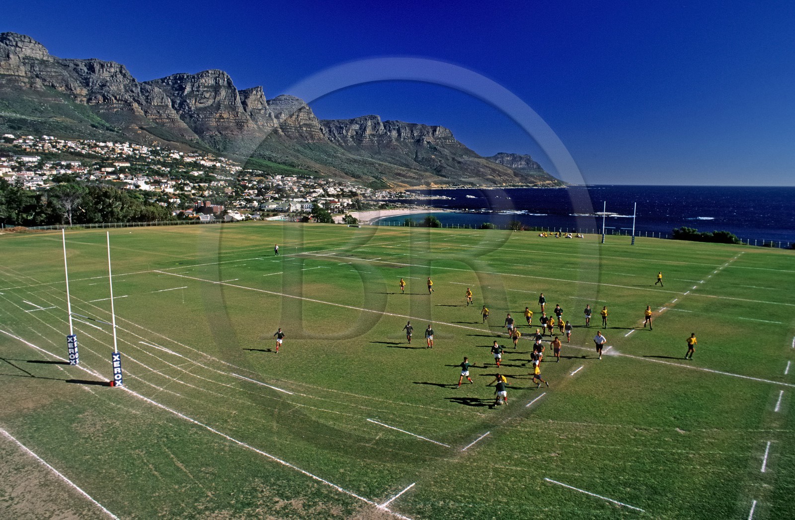 Afrique du Sud, péninsule de Cap, Le Cap, match de rugby au lycée de Camps Bay