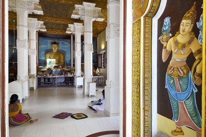 Sri Lanka, province du Centre-Nord, site d'Anuradhapura classé Patrimoine Mondial de l'UNESCO, capitale du Sri Lanka au IIIe siècle avant JC, temple du Sri Maha Bodhi