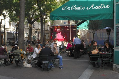France, Paris (75), la place sainte Marthe