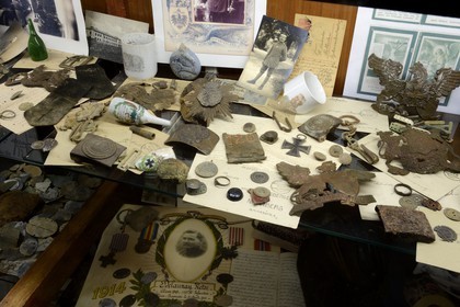 France, Meuse (55), Romagne-sous-Montfaucon, le musée informel appelé Romagne ‘14-’18 sur la vie quotidienne du soldat de la Grande Guerre créé par Jean-Paul de Vries